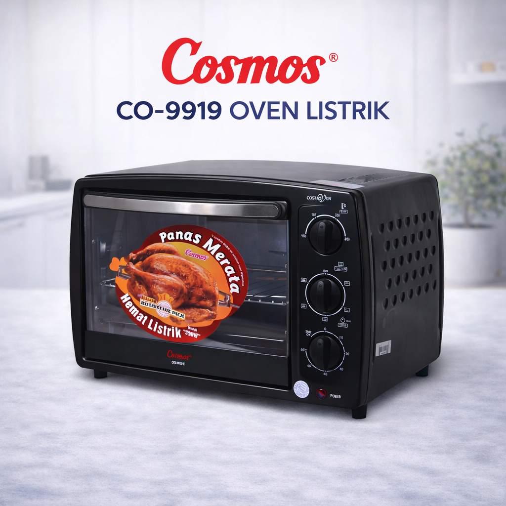 COSMOS : OVEN LISTRIK LOW WATT CO 9919 R COSMOS 19 LITER CO-9919R
