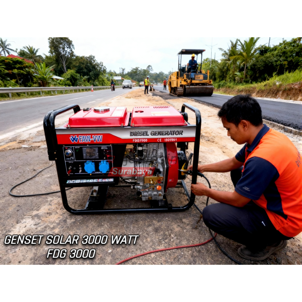 Genset Open Diesel 2700 Watt FDG 3000 FAW VW Kota Surabaya