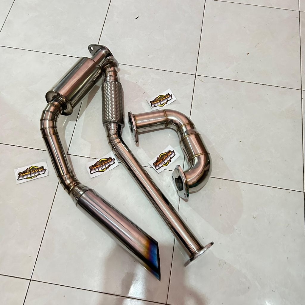 KNALPOT CUMI BUANG SAMPING TRAGA