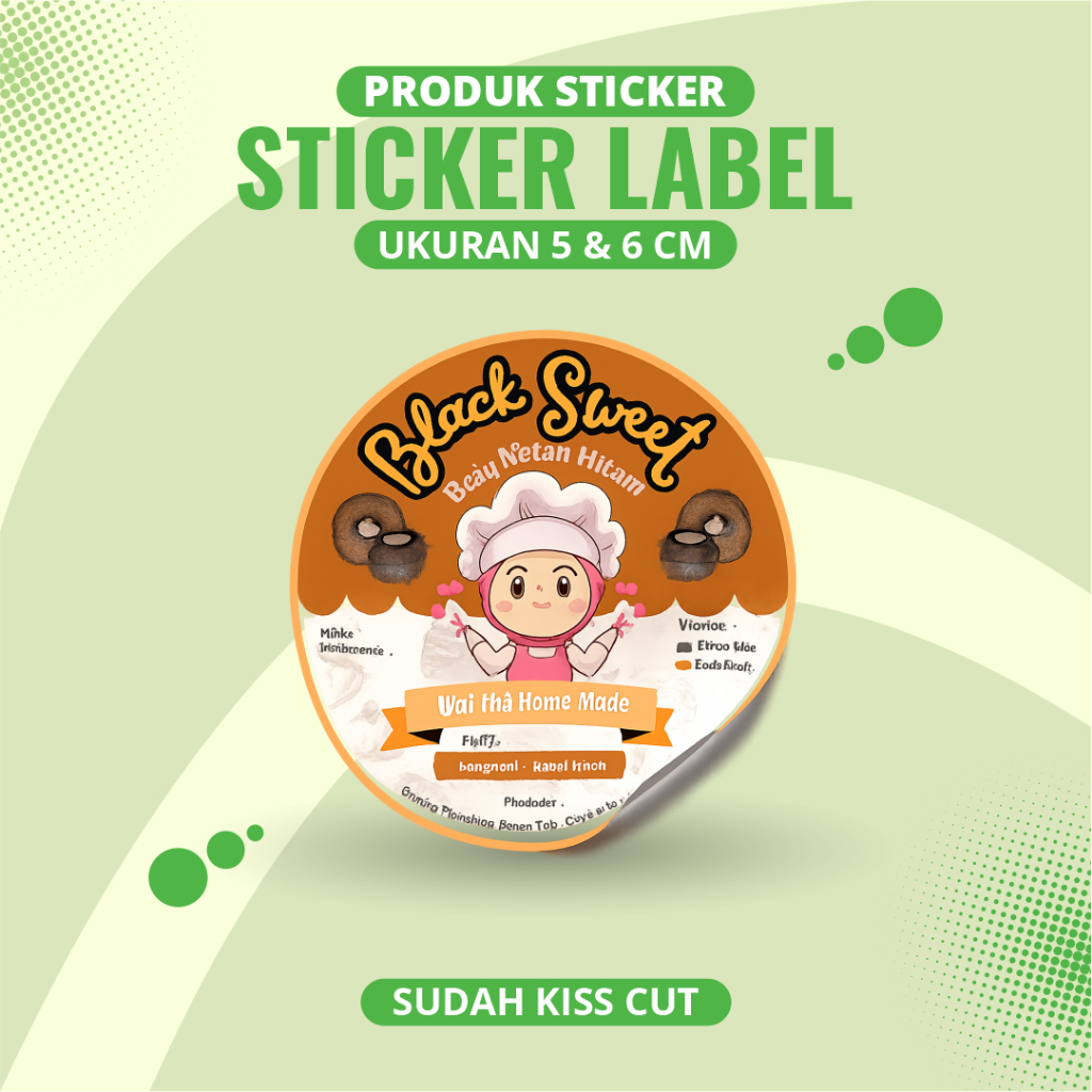 Print Label Sticker Produk Makanan / Minuman / Olshop