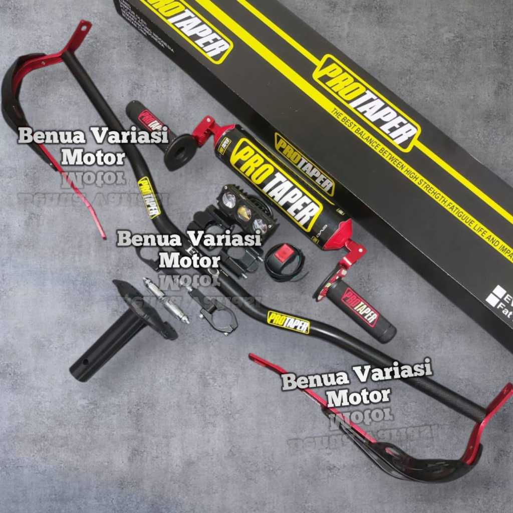 Paketan Hemat Stang Protaper Tipe Low Plus Raiser Stang Plus Busa Stang Set Plus Handguard Cover Plu