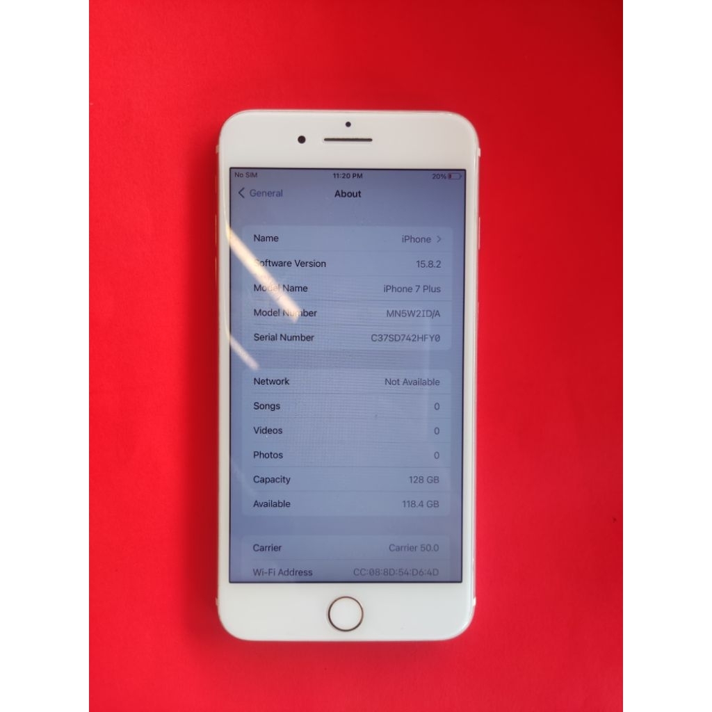 IPHONE 7 PLUS IBOX 128GB BH 100% WIFI ONLY