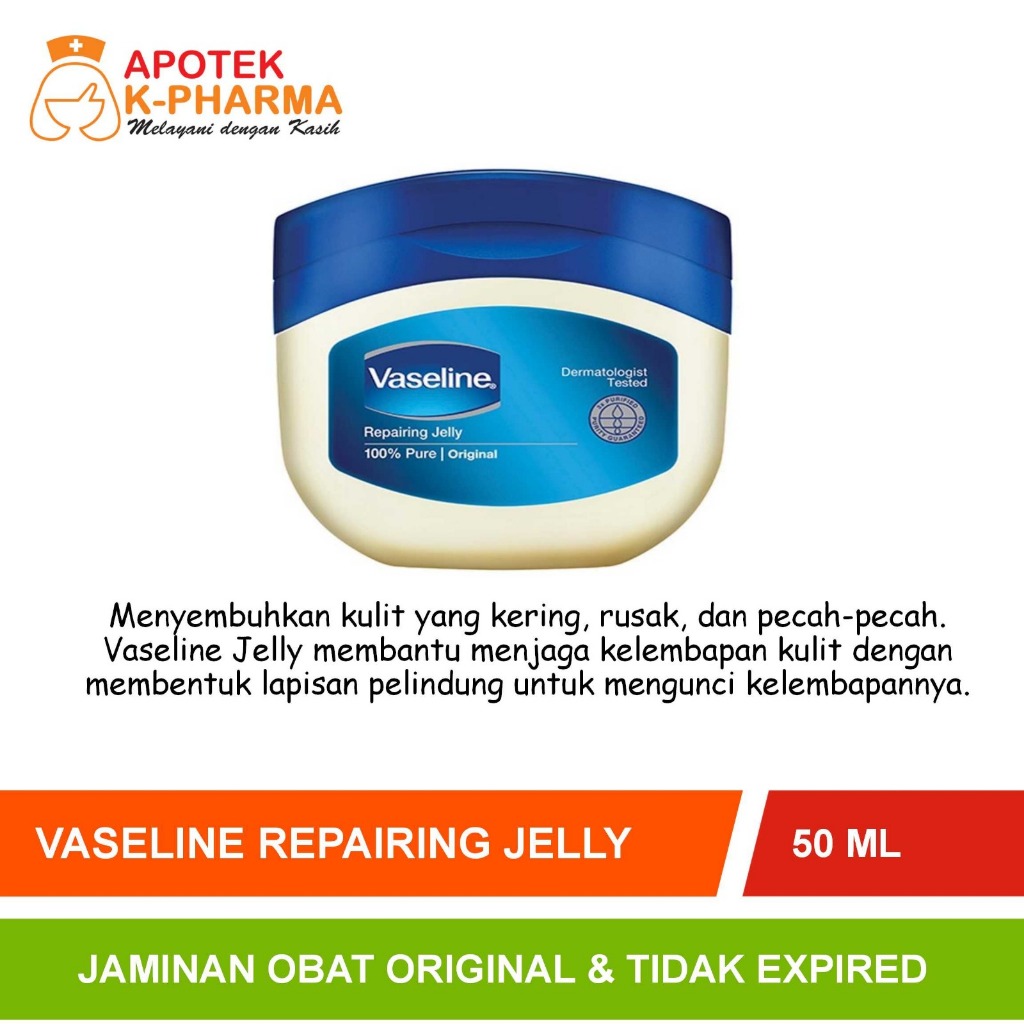 Vaseline Repairing Jelly Balm - 50ml - Produk Original