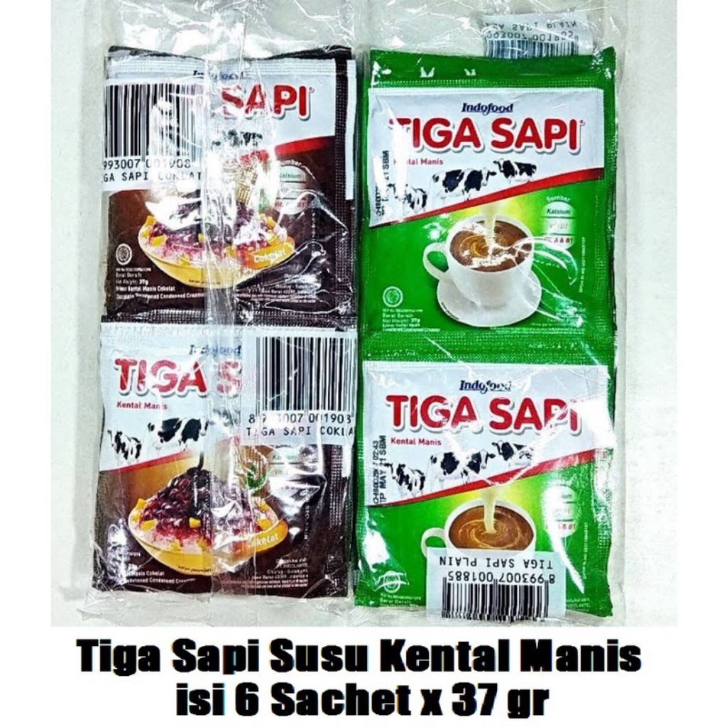 Tiga Sapi Sachet Isi 6bgks Kental Manis