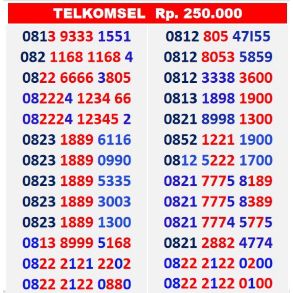 nomor cantik simpati nomor cantik telkomsel perdana telkomsel kartu telkomsel nomor cantik