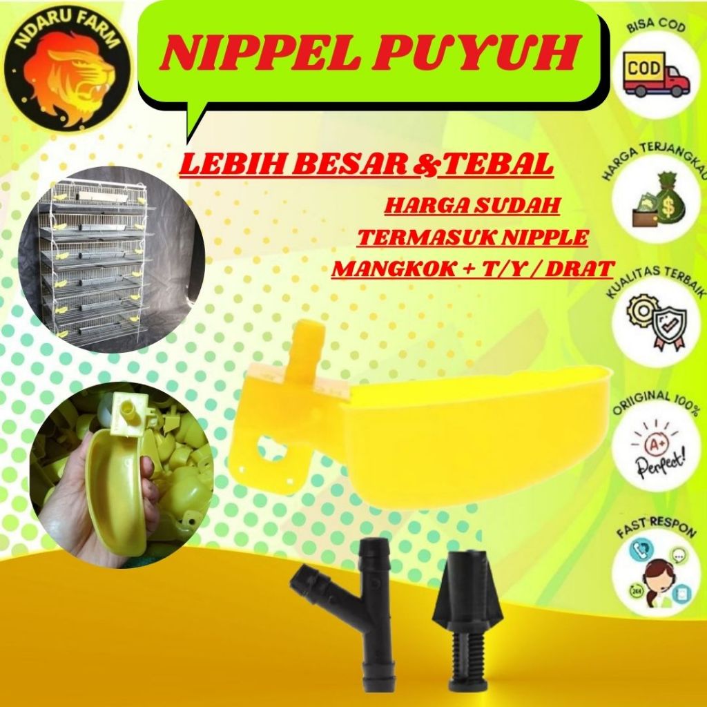 Nipel Nepel Niplle P1 Nipel Puyuh Ayam Mangkok Tempat Minum Puyuh Ayam Nipel Drinkler
