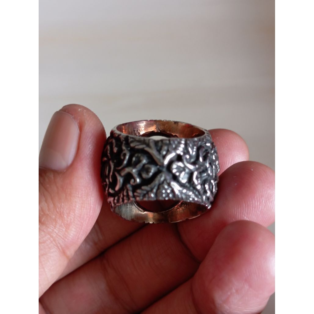 Ring Koin Ukir Handmade Mewah