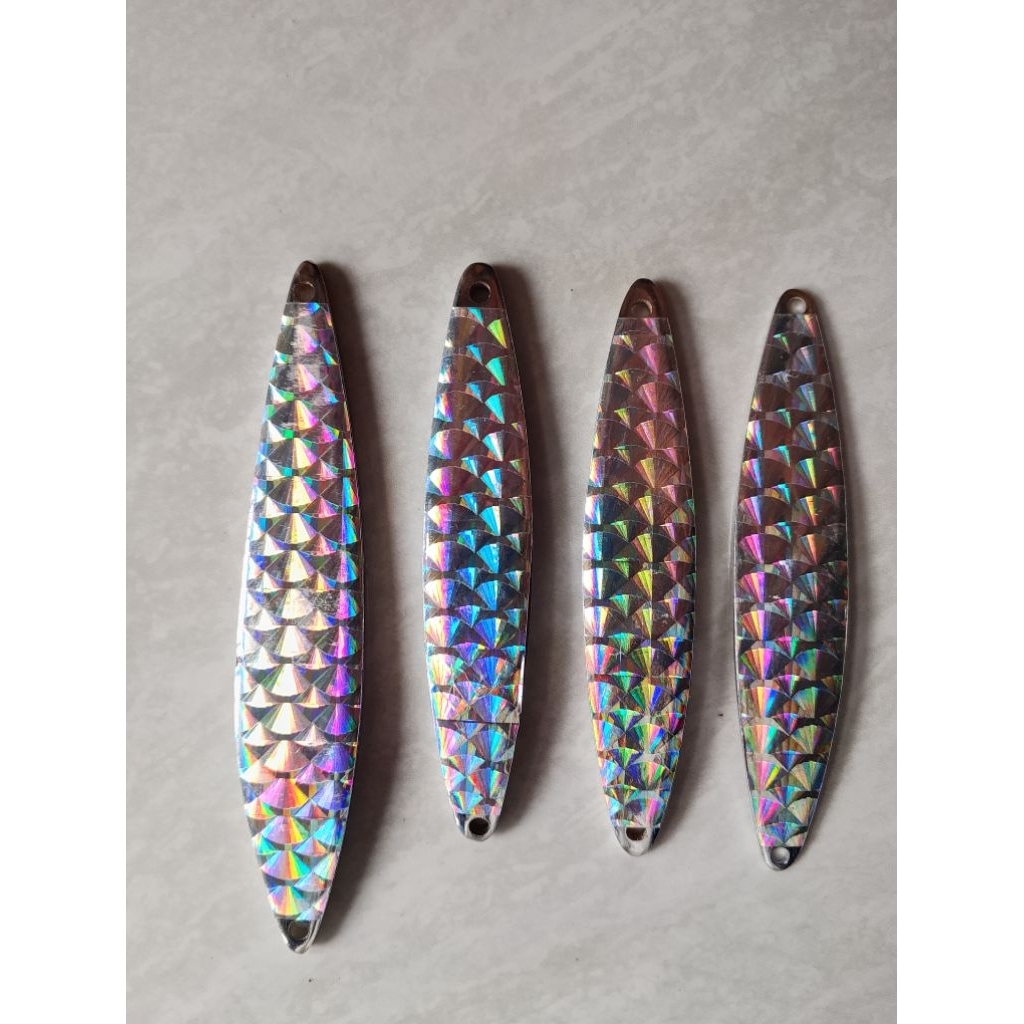 umpan pancing spoon lure stiker sisik ikan