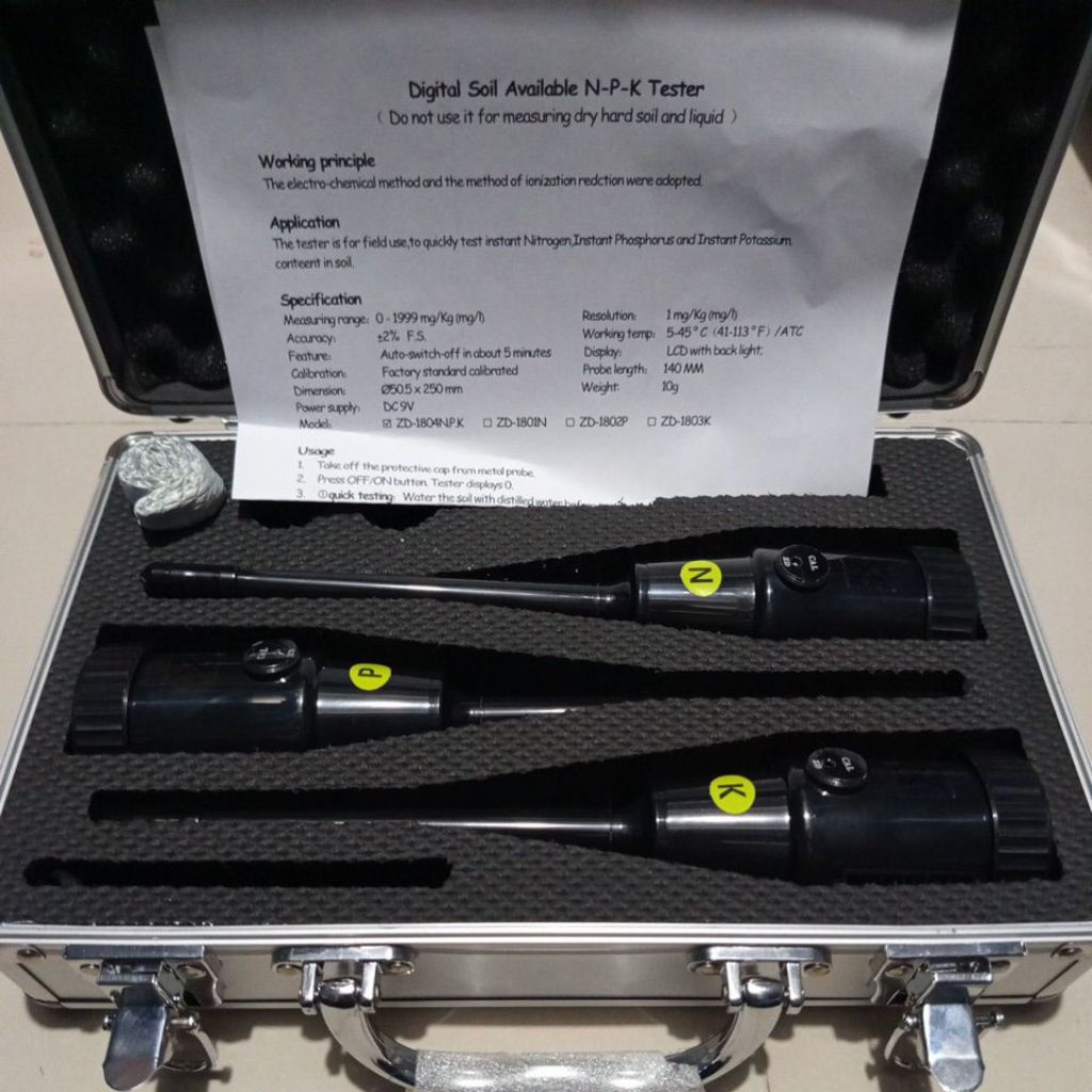 NPK Soil Tester Instant N. P. K Nutrient Tester Fertility Nutrient Meter