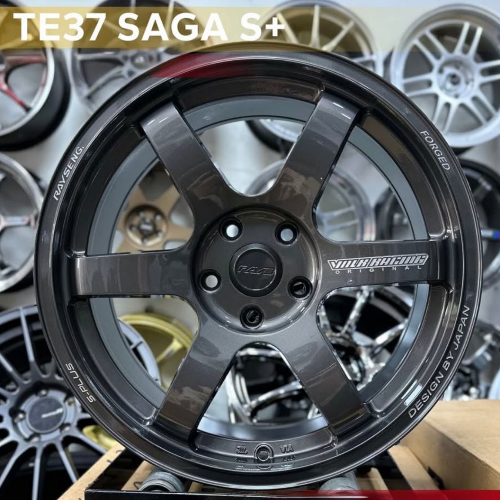 velg te37 saga flow forming ring 18 pcd 5X100 lebar 8 velg racing ring 18 velg racing mobil yaris cr