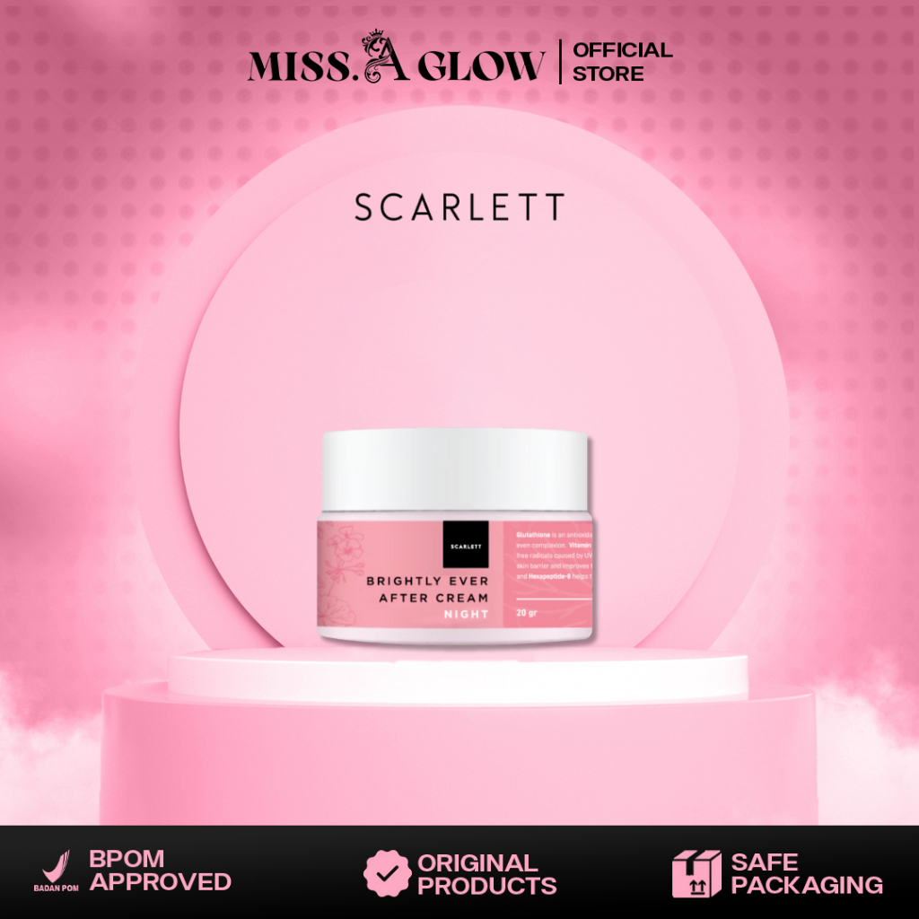 Scarlett Whitening Brightly Ever After Night Cream untuk Mencerahkan Wajah