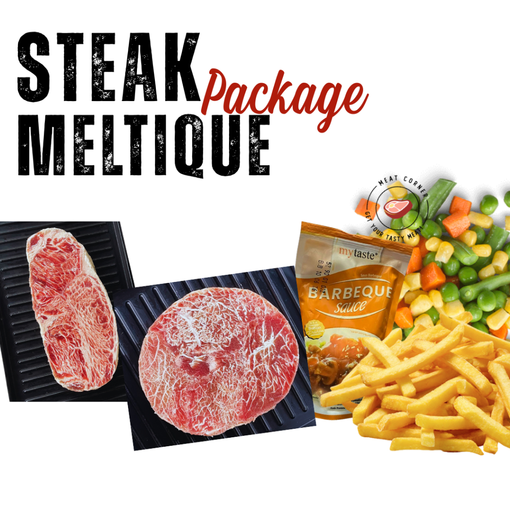 Beef Meltique Steak Package Paket Steak Meltique Saus Barbeque/Mushroom