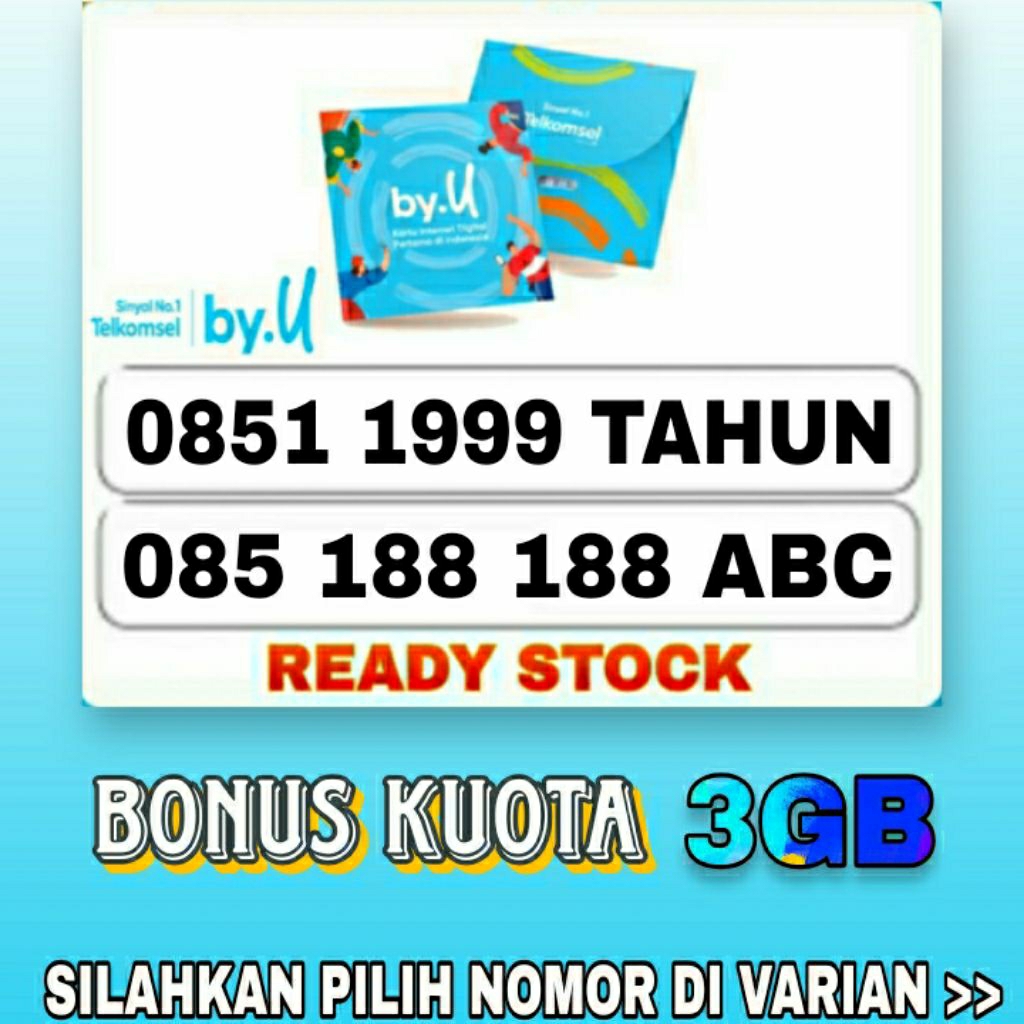 KARTU PERDANA NOMOR CANTIK By.U SUPER