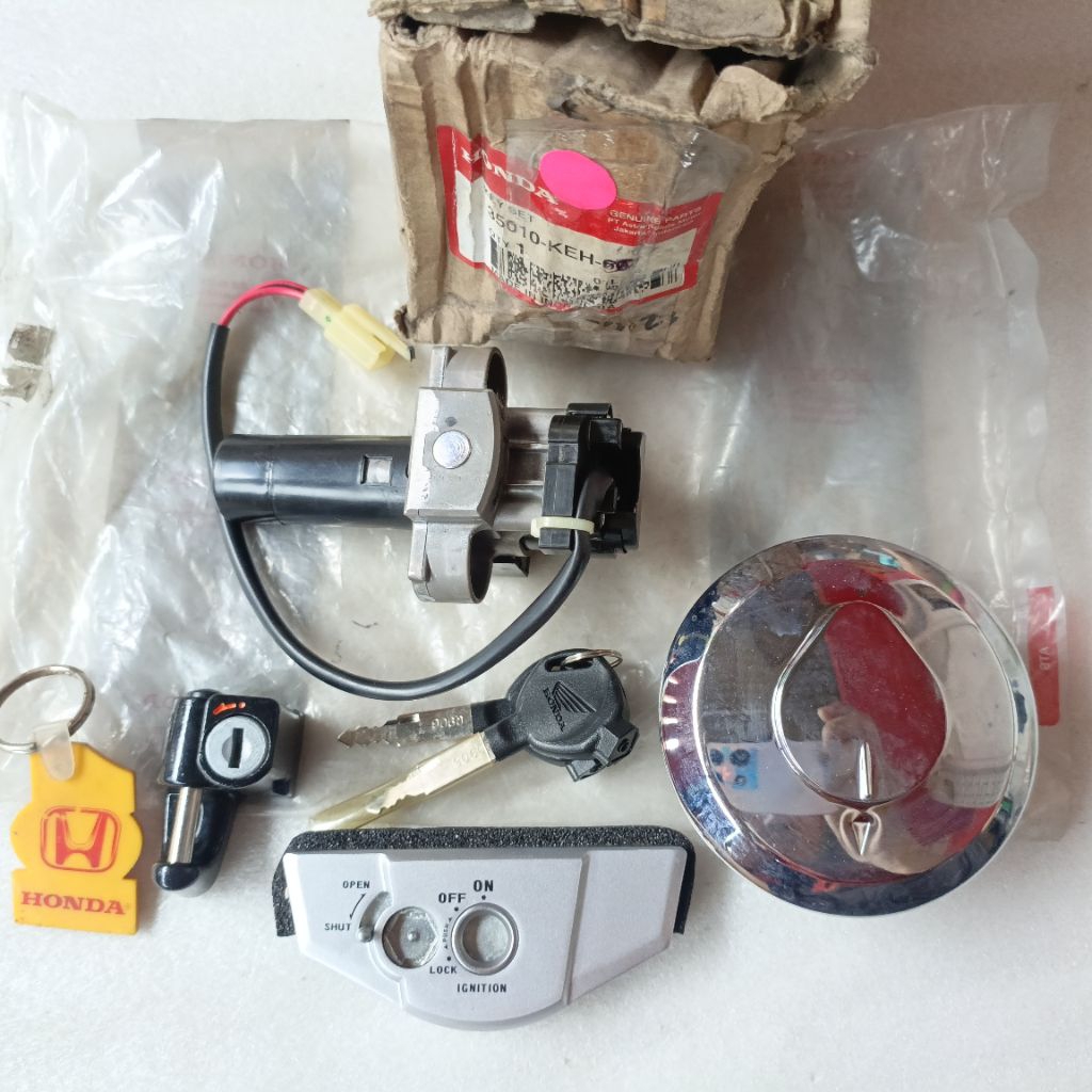 KEYSET KUNCI KONTAK SET HONDA MEGAPRO PRIMUS MP ADVANCE ORIGINAL 35010-KEH-600