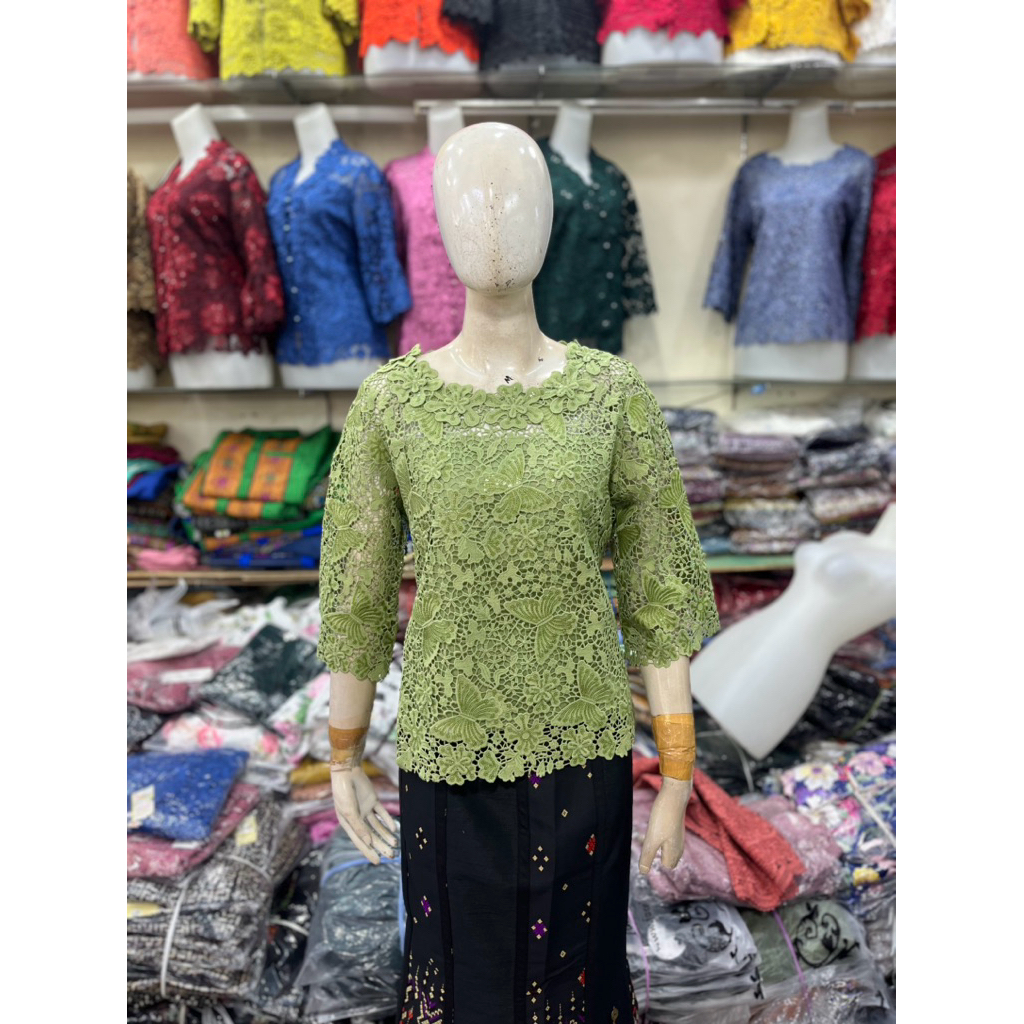 ATASAN BLOUSE BROKAT PINK BOUTQIUE CASUAL WEAR IMPORT KANCING DEPAN MADE IN THAILAND BANGKOK ORIGINA