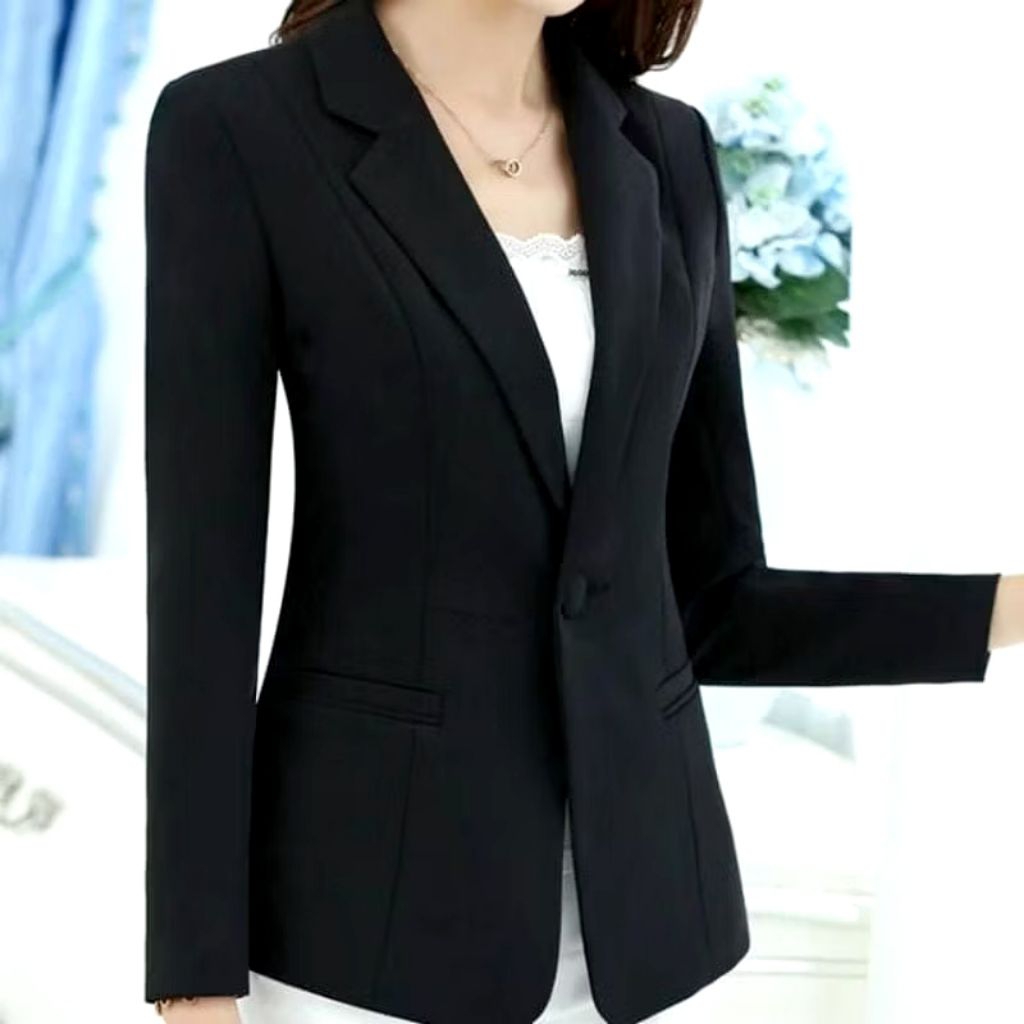 JAS BLAZER WANITA, JAS KERJA, JAS HITAM, JAS SLIMFIT