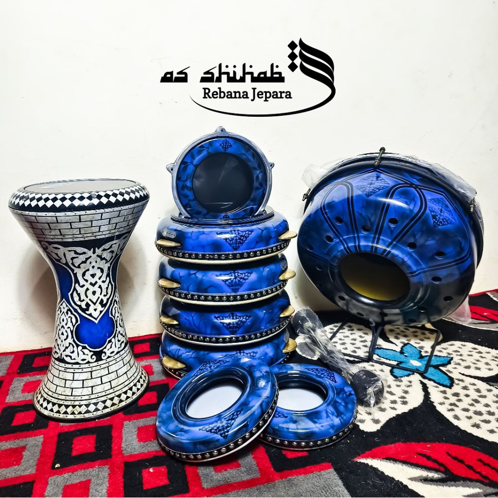 Paket Hadroh Lengkap Kayu Mahoni Asli | Full set Rebana Bass Jidur Ceper Tawon Tam Keprak Dabuka 1 s