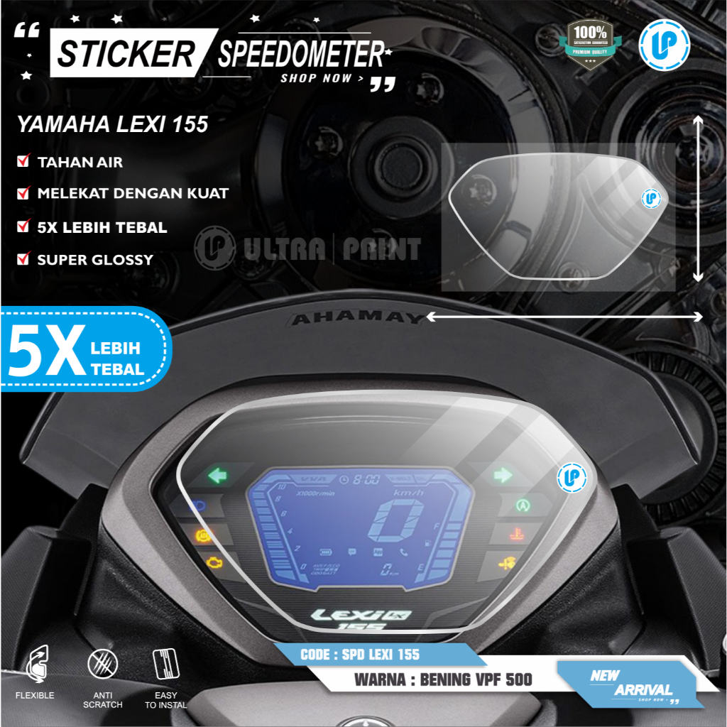 STICKER ANTIGORES SPEEDOMETER YAMAHA LEXI 155