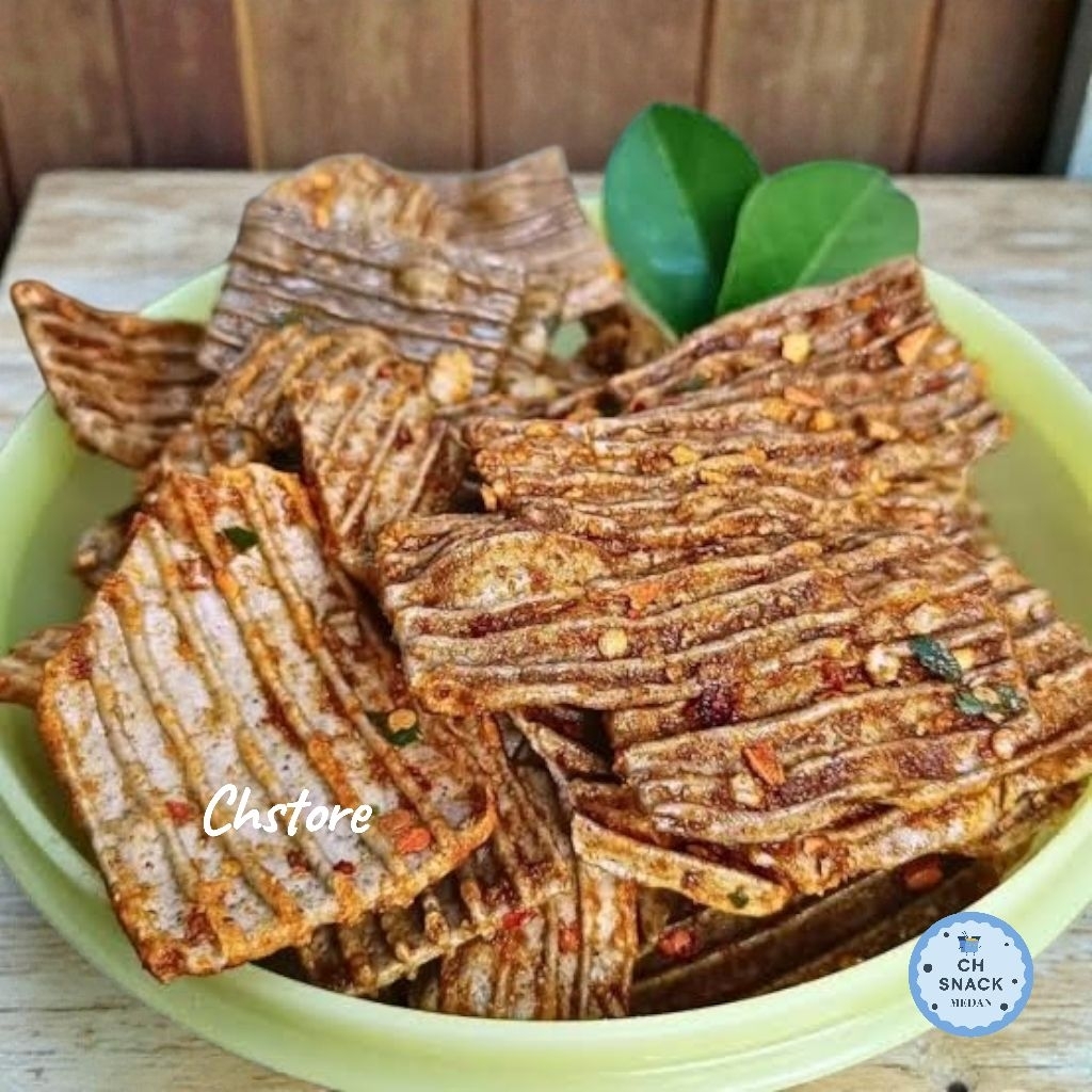 500 GRAM KERUPUK JENGKOL PEDAS JENGKOL GENTENG / BULAT CEMILAN VIRAL