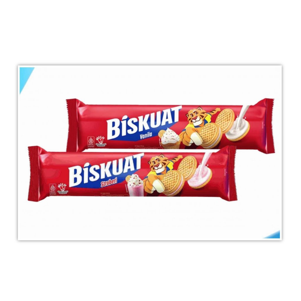 Biskuat Biskuit Golden Strawberry Vanila 105 gr Cemilan