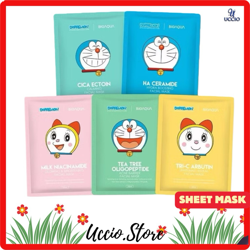 BIOAQUA x DORAEMON Sheet Mask Anak Remaja Masker Wajah 28 ml