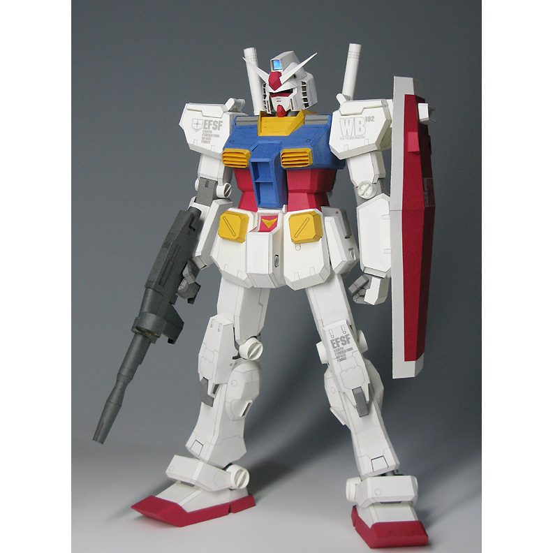 DIY GUNDAM PAPERCRAFT RX 78-2 MINIATUR ACTION FIGURE KERAJINAN KERTAS TANGAN
