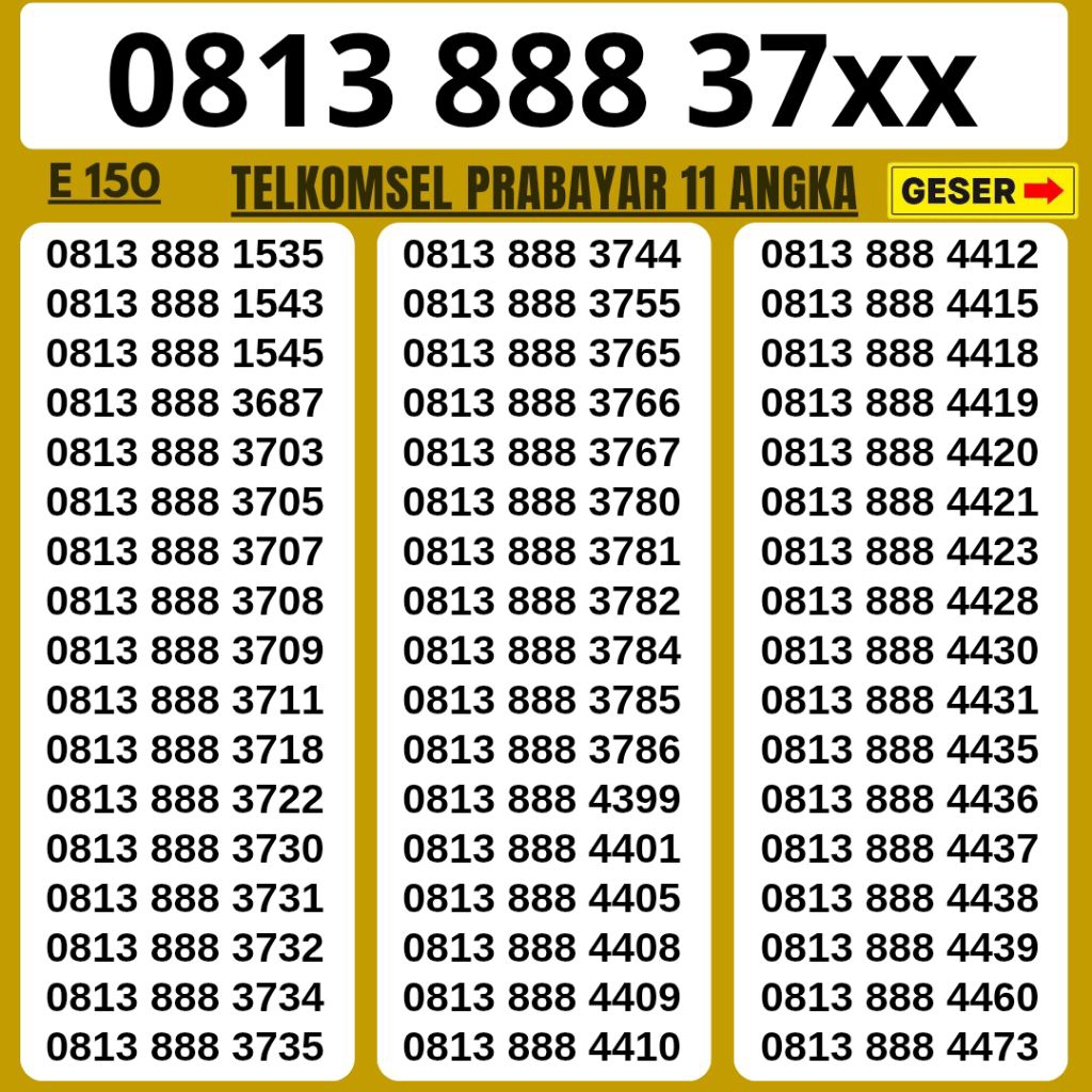 Nomor Cantik 11 digit Kartu Perdana 11 Angka Telkomsel 5G Nomor Cantik Bonus kuota 3gb Simpati Suppo