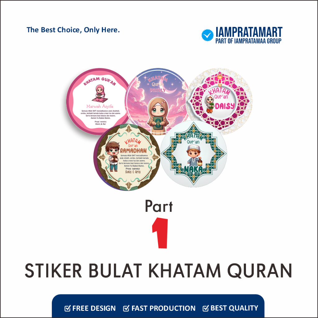 STIKER BULAT KHATAM AL-QUR'AN / IQRO