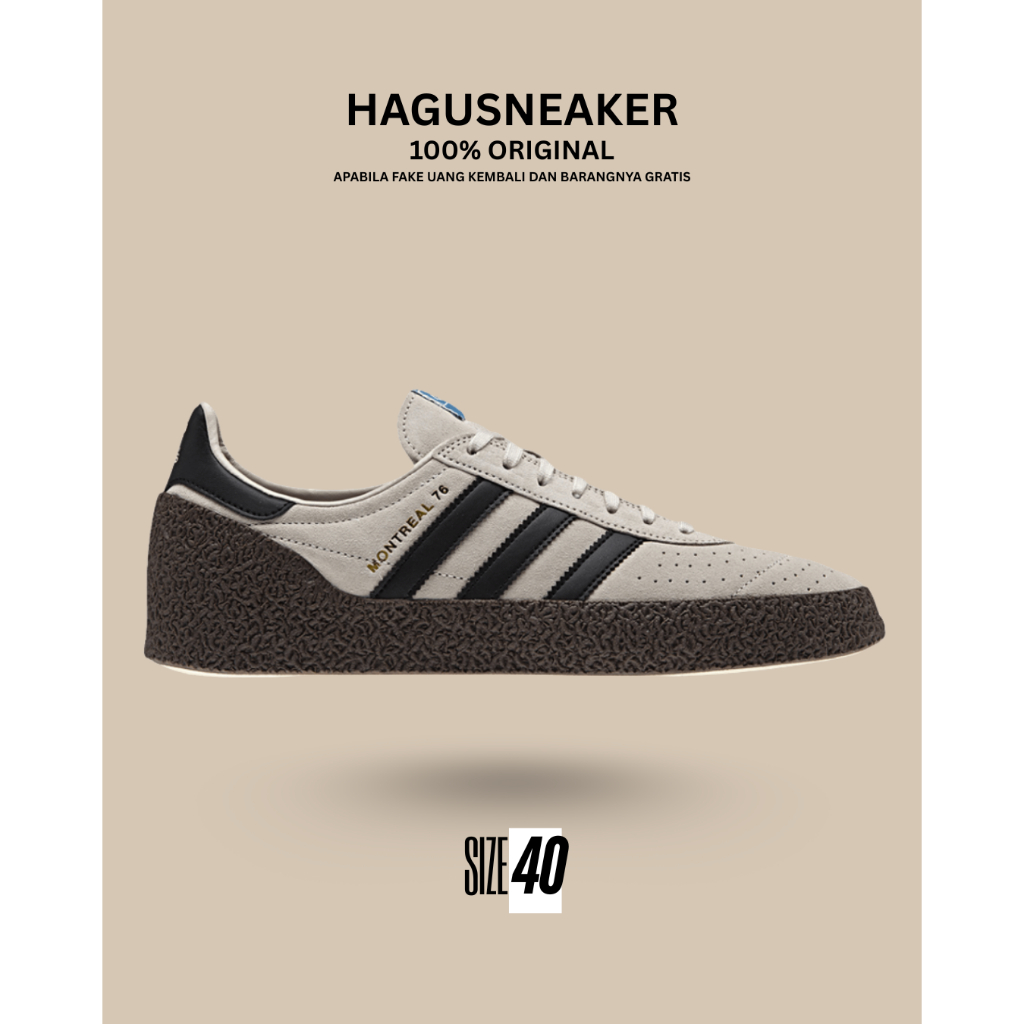 ADIDAS MONTREAL 76 [BROWN/BLACK] #B37915 GARANSI 100% ORIGINAL