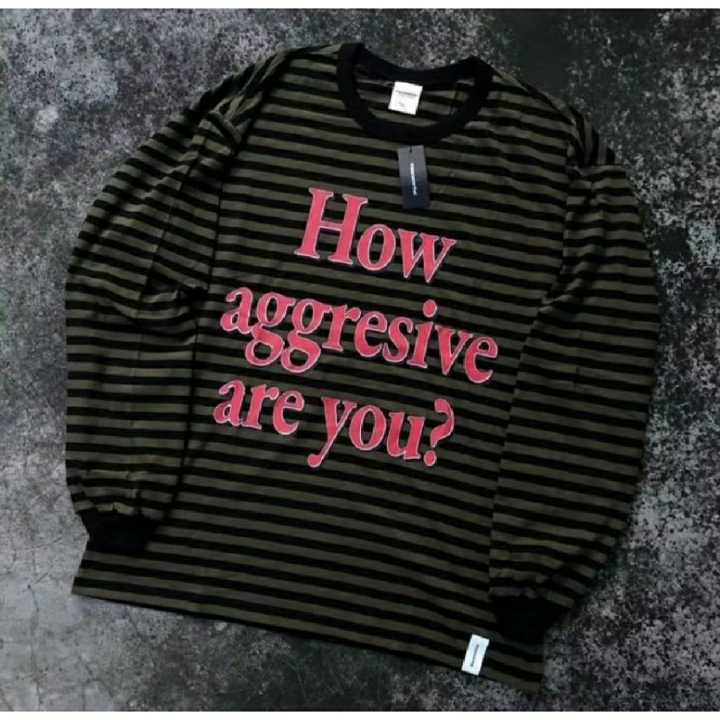 Kaos Lengan Panjang Thisisneverthat Casual Stripe