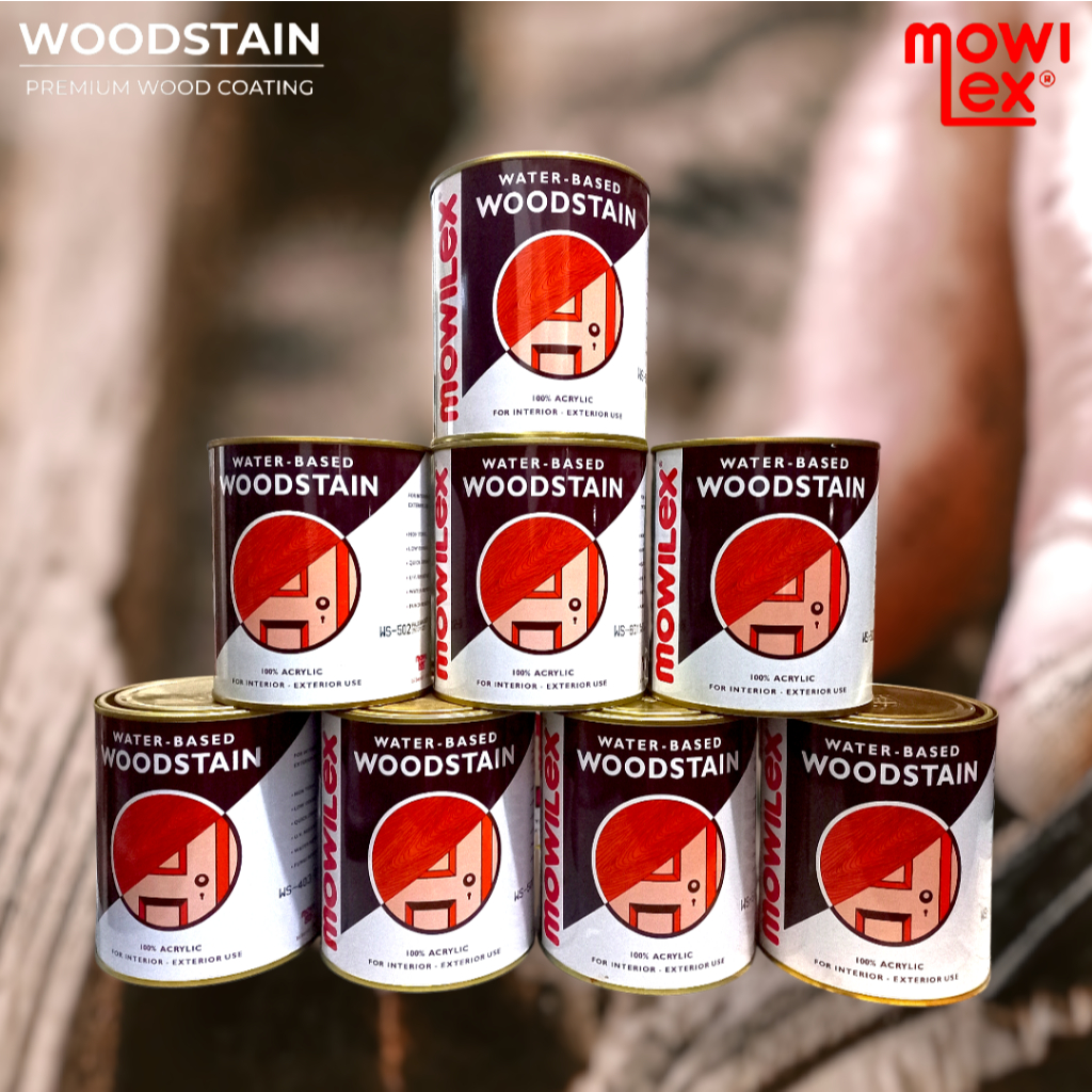 MOWILEX WOODSTAIN WATER - BASED 1 Liter - Mowilex Cat Kayu Base Air 1 Liter