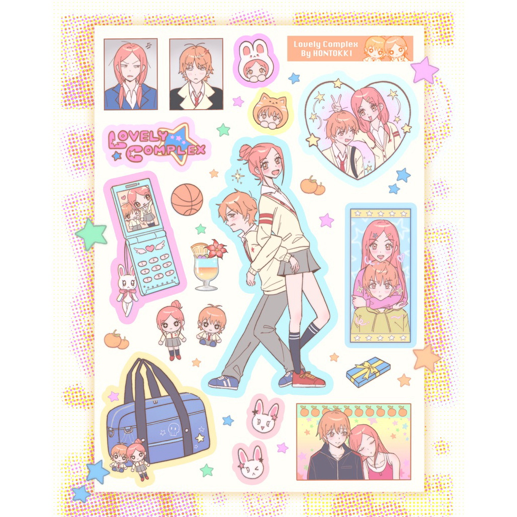 Lovely Complex Sticker Sheet by HONTOKKI