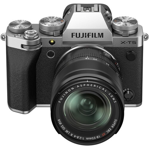 FUJIFILM X-T5 Mirrorless Camera with XF 18-55mm F2.8-4.8 Lens / Fuji XT5 kit XF 18-55mm Silver Garan