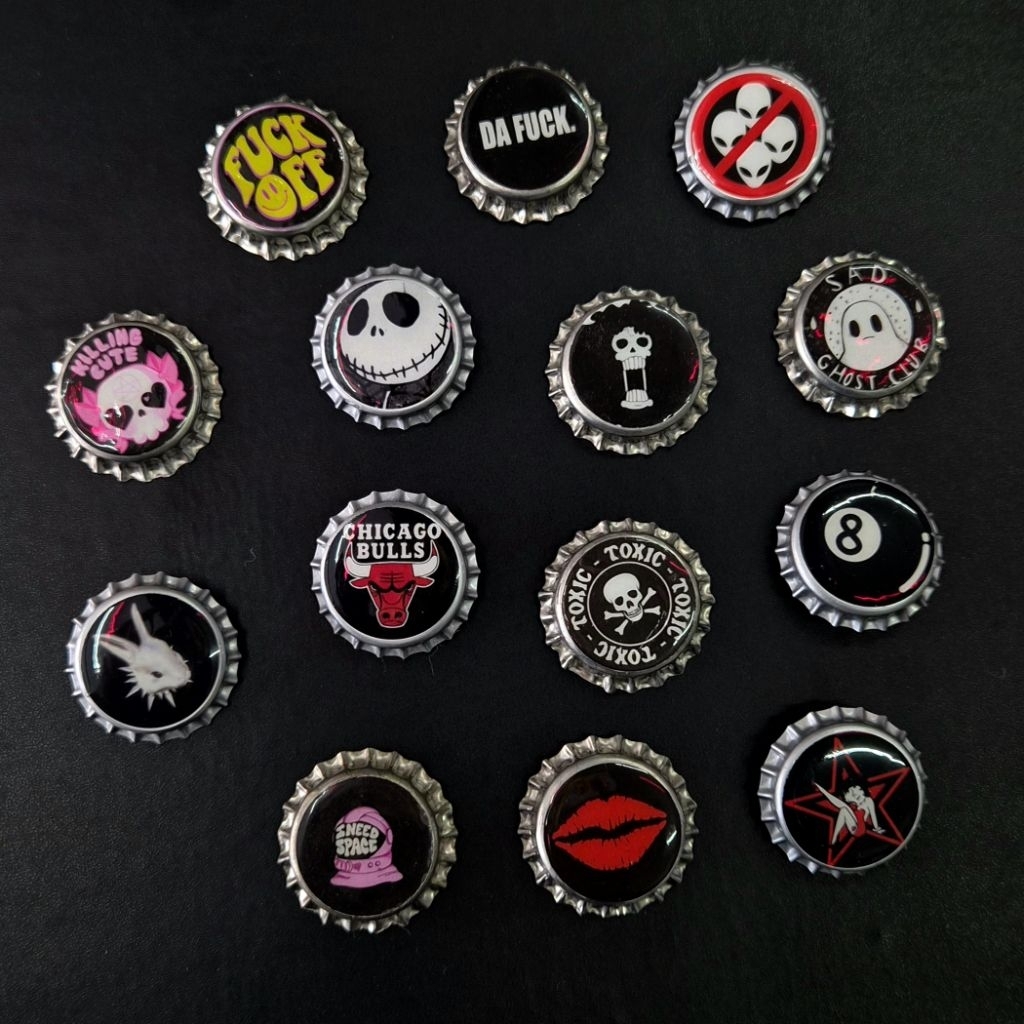 Pin tutup botol / pin skena / bottle cap pin