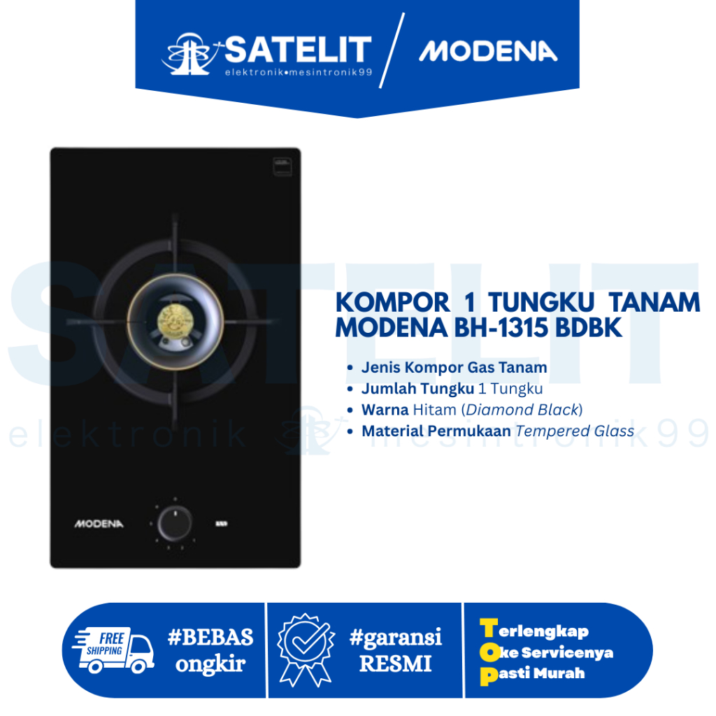 KOMPOR 1 TUNGKU TANAM MODENA BH-1315 BDBK