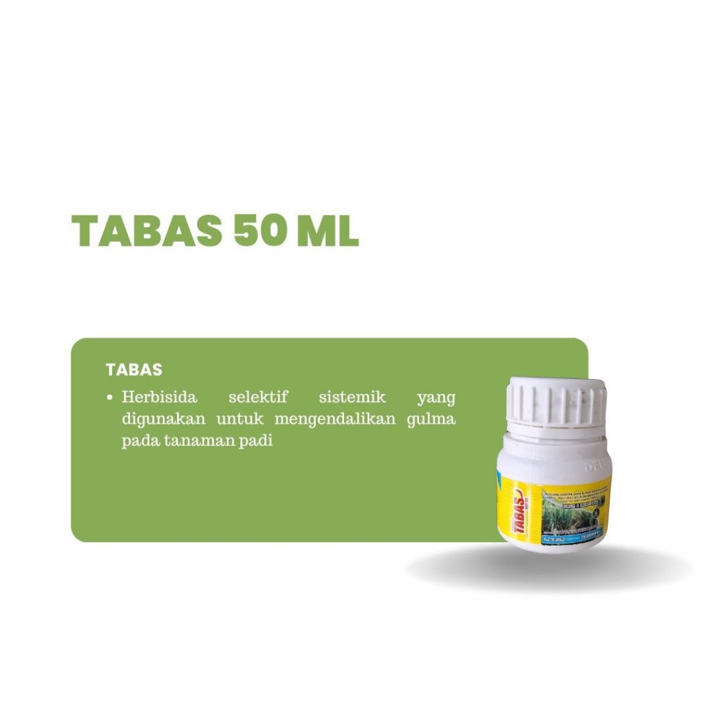 HERBISIDA TABAS 50ML. HERBISIDA SELEKTIF PADI