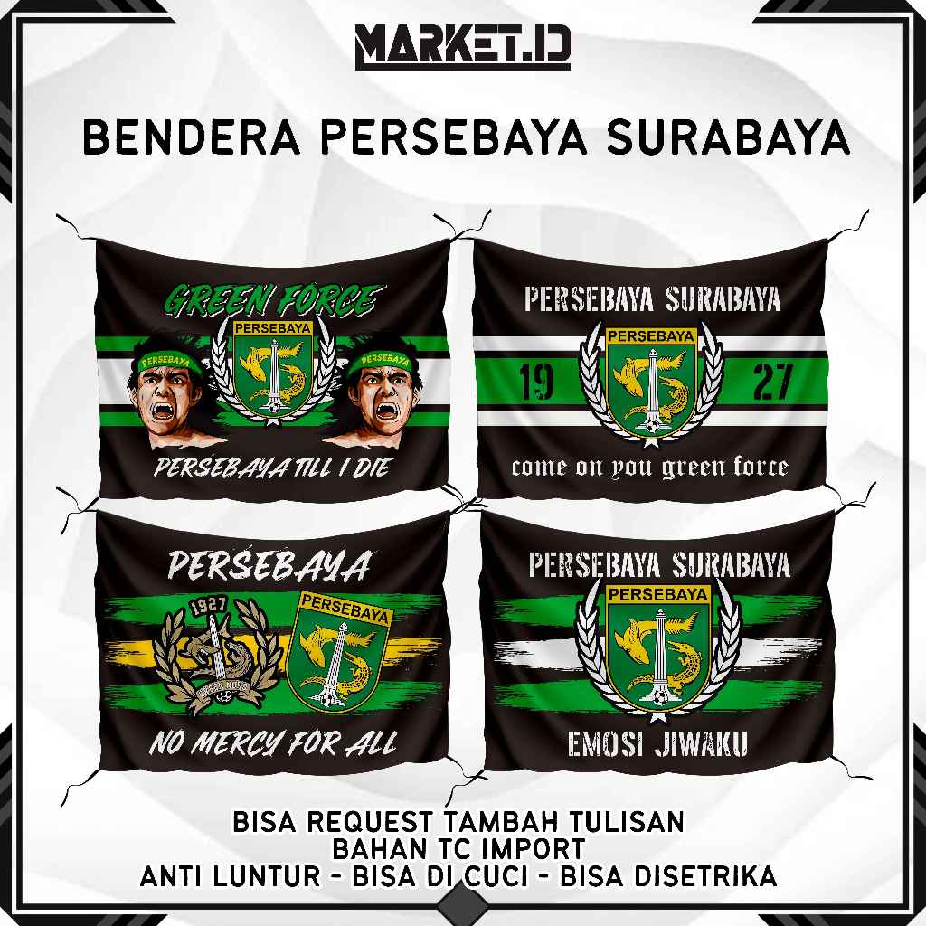 BENDERA JUMBO PERSEBAYA SURABAYA SUPORTER BONEX NEW / Bendera Bonek Persebaya