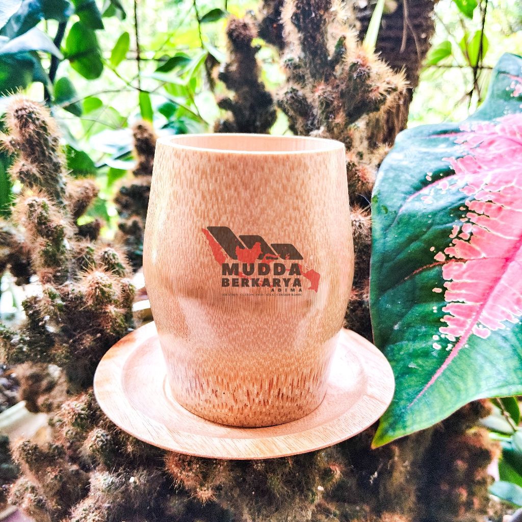 Gelas Bambu / Cangkir Bambu Estetik Gelas Sloki Multifungsi Souvenir Pernikahan
