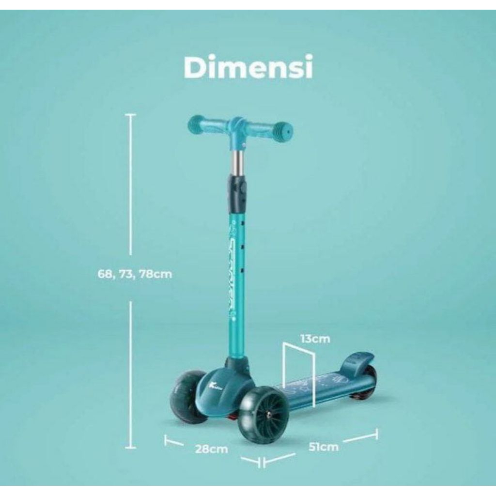 Scooter Anak Kidzu lampu LED Mainan Anak