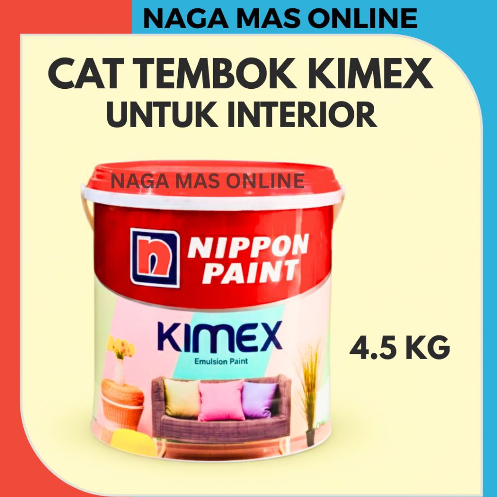 KIMEX NIPPON PAINT4.5 KG / KIMEX CAT TEMBOK EXTERIOR INTERIOR / CAT DINDING NIPPON PAINT
