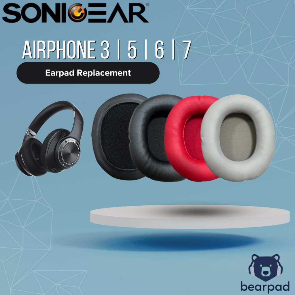 Earpad Sonicgear Airphone 3 5 6 7 Earcup Cushion Replacement Bantalan Foam Busa Ear Pads Pengganti P