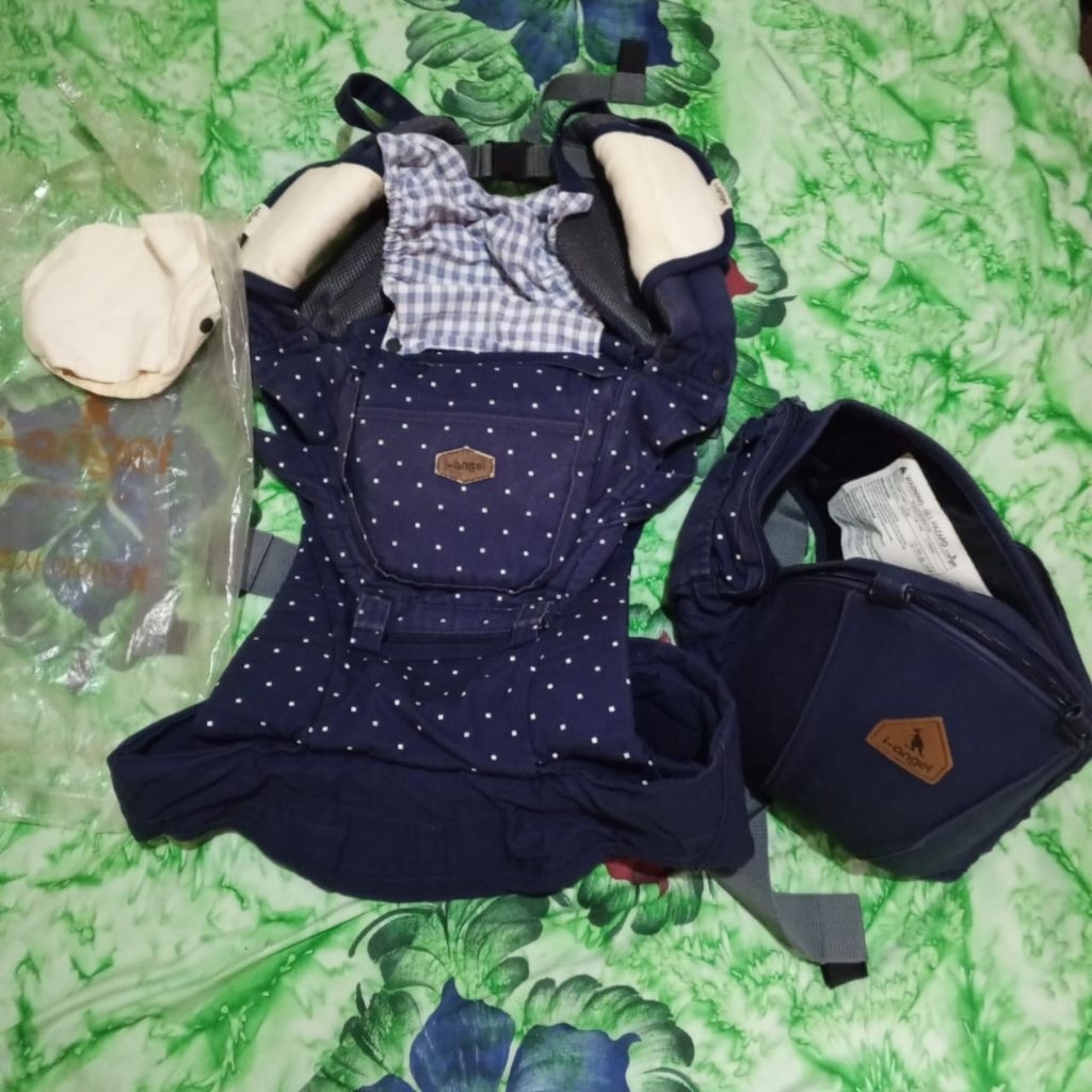 gendongan baby i-angel miracle denim stary hipseat ssc preloved
