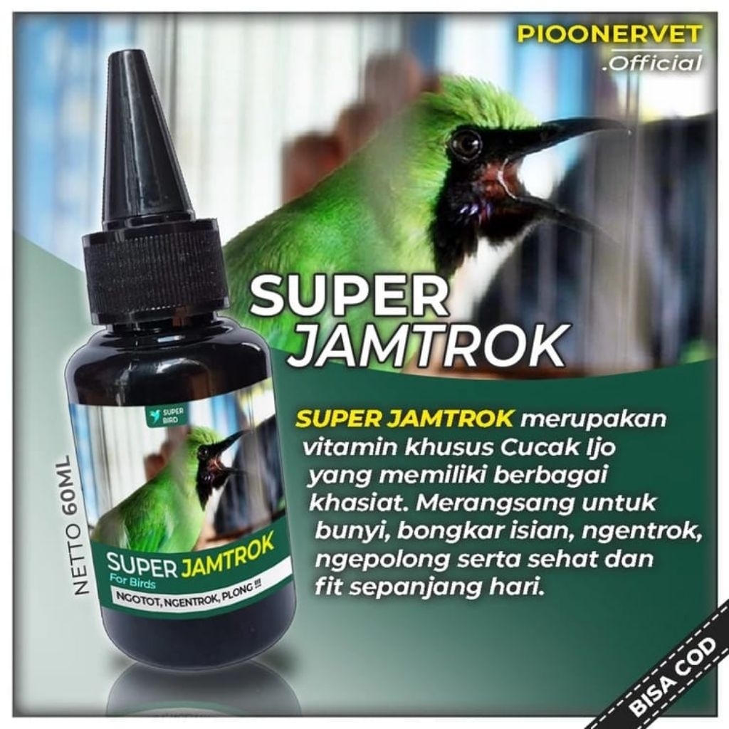 PIOONERVET - vitamin Burung Cucak ijo Super JAMTROK Penggacor Merangsang Bunyi Mewah