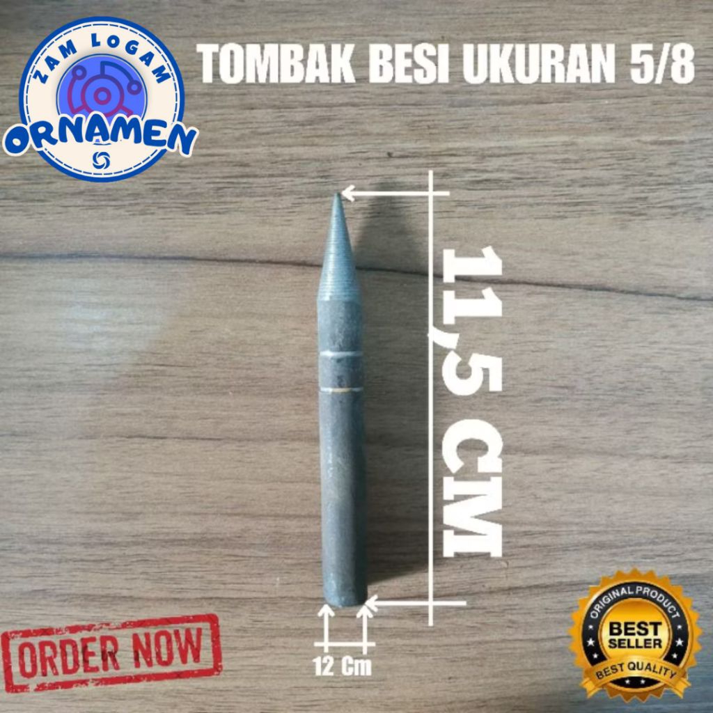 Tombak Besi Beton Ukuran 12 full / ornamen pagar / tombak virkan aksesoris pagar