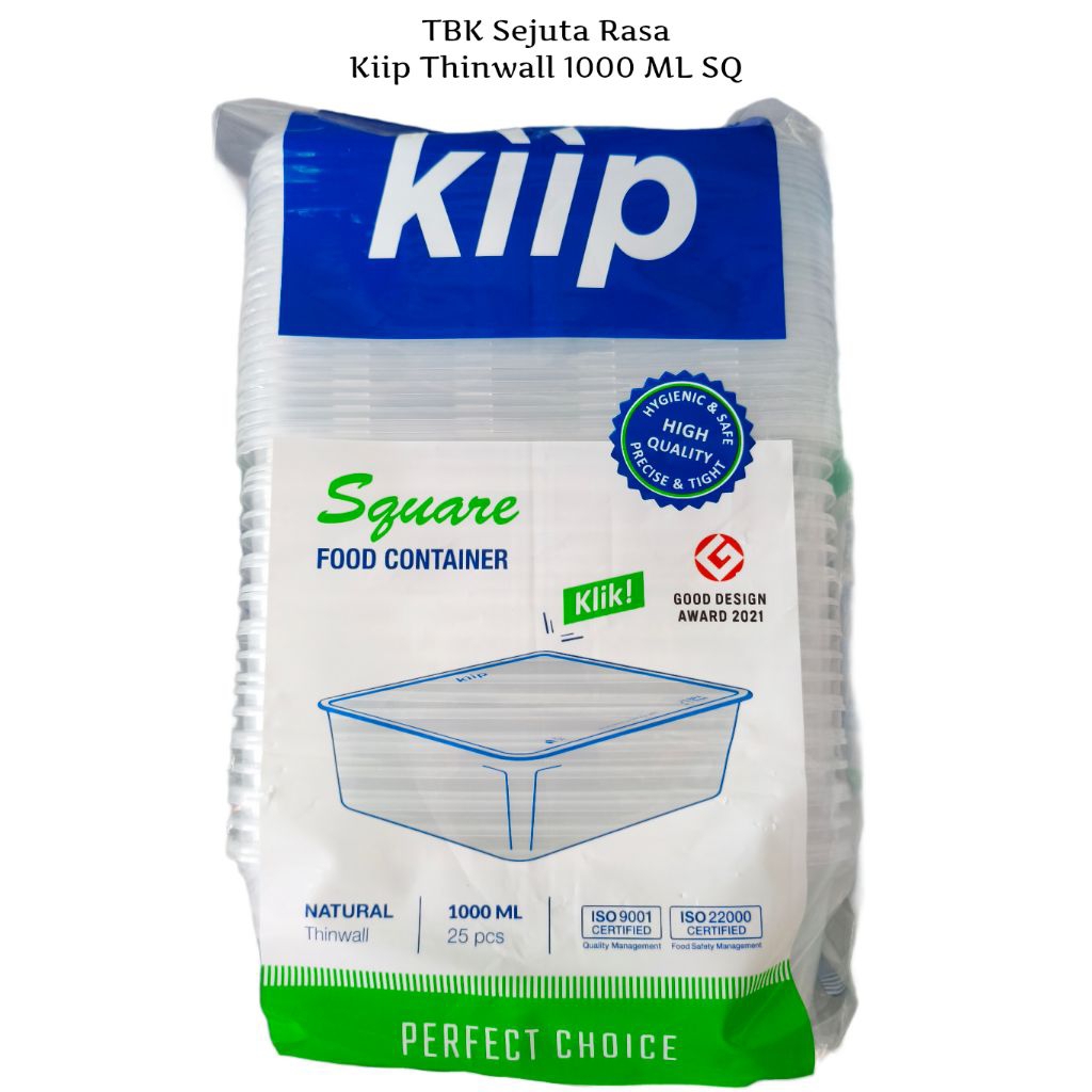 Kiip Thinwall Sq Square Kotak 1000 ML