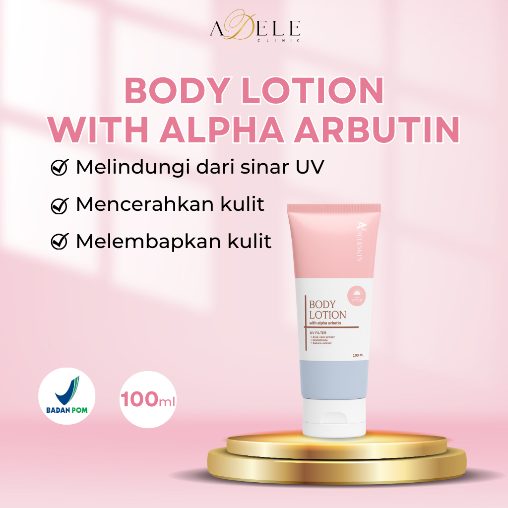 HandBody Lotion Whitening Body Care Mencerahkan Pelembaban Whitening Adele Skin Clinic