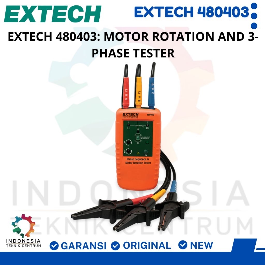 Extech 480403: Motor Rotation and 3-Phase Tester