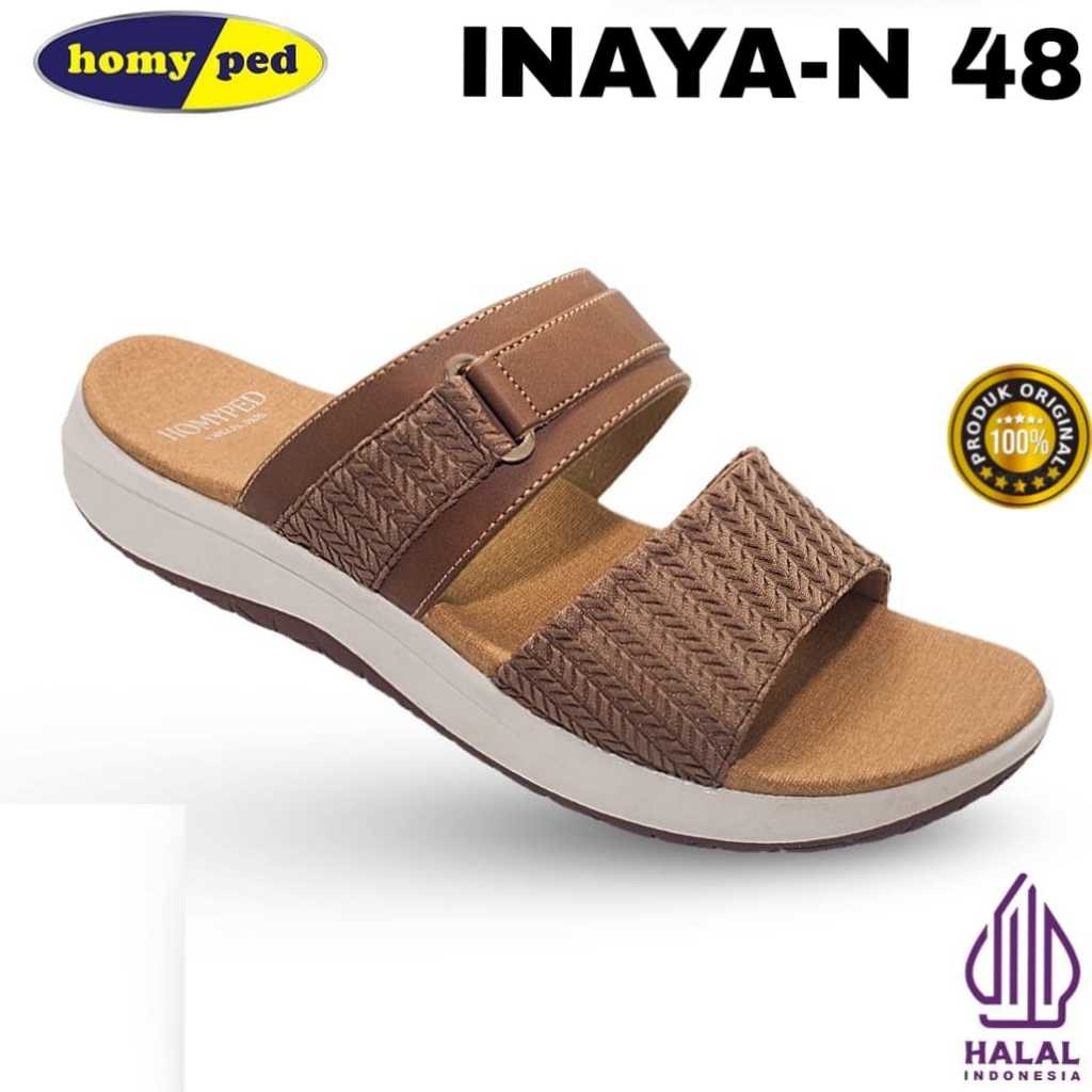 Homyped Sandal Slop Hak Jepit Casual Wanita Cewek Original INAYA N 48 Sendal Kekinian Size 37-40
