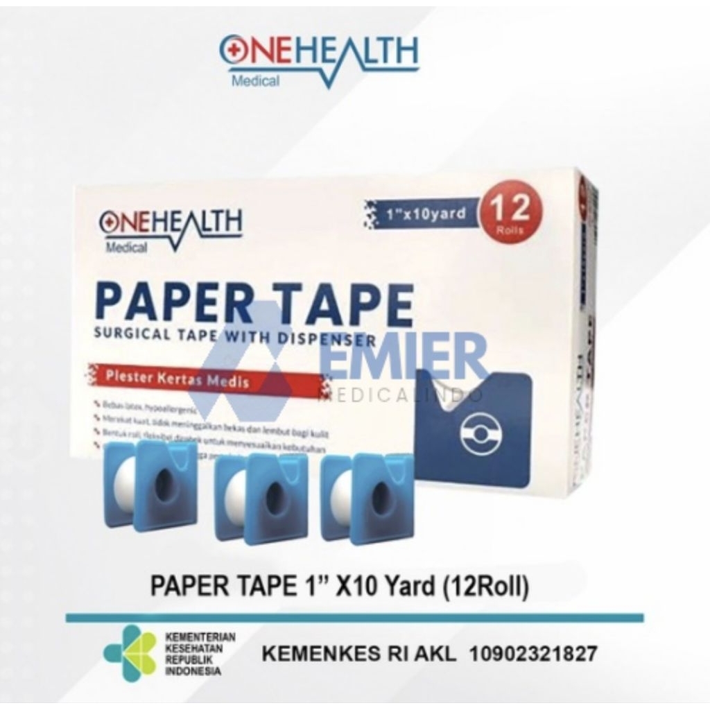 Paper Tape / Plaster Kertas Medis 0,5" x 10 Yard