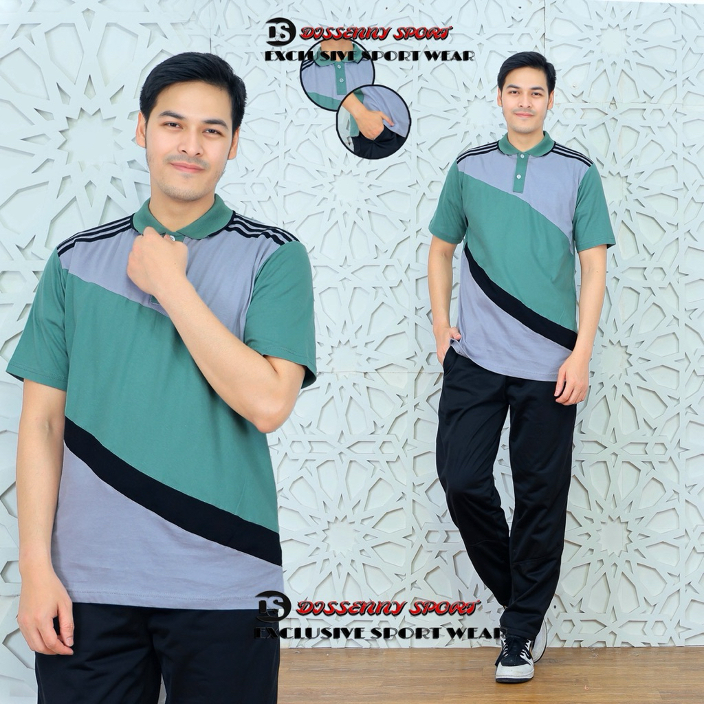 Baju Setelan Olahraga Lengan Pendek / Stelan Baju Olahraga Pria / Pakaian Training Olahraga Lengan P